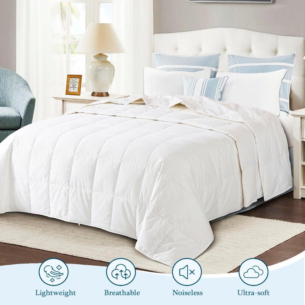 Summer Down ComforterBlanket Queen Size, Extra Lightweight Duvet Insert